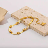 316L Stainless Steel Butterflys Flowers Chain Bracelet