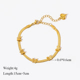 316L Stainless Steel Butterflys Flowers Chain Bracelet