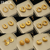 316L Stainless Steel Geometric Twist Earrings For Women