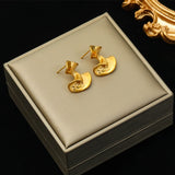 316L Stainless Steel Geometric Twist Earrings For Women