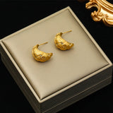 316L Stainless Steel Geometric Twist Earrings For Women