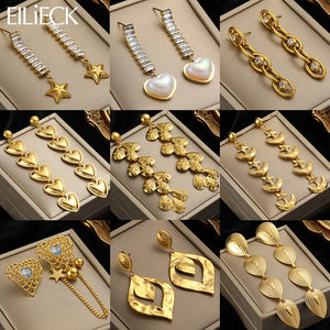 316L Stainless Steel Long Tassel Drop Earrings for Women