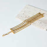 316L Stainless Steel Multi-layer Chain Bracelet For Women Girl