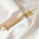 316L Stainless Steel Multi-layer Chain Bracelet For Women Girl