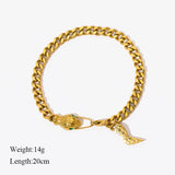316L Snake Head Charm Bracelet For Women Girl