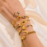 316L Snake Head Charm Bracelet For Women Girl