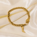 316L Snake Head Charm Bracelet For Women Girl