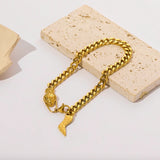316L Snake Head Charm Bracelet For Women Girl