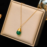 316L Stainless Steel Coin Pearl Necklace For Women Waterproof