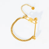 Gold-plated Lock Ball Bangle Bracelet For Women Girl