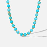 316L Stainless Steel Green Stone Bead Necklace for Women