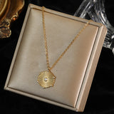316L Stainless Steel Heart Butterfly Zirconia Necklace for Women