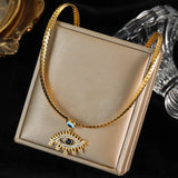 316L Stainless Steel Heart Butterfly Zirconia Necklace for Women