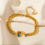 Moon Eye Charm Bracelet Women Girl High Bangles Non-fading Jewelry