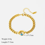 Moon Eye Charm Bracelet Women Girl High Bangles Non-fading Jewelry