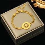 316L Stainless Steel Charm Bracelet Waterproof Bangle Jewelry