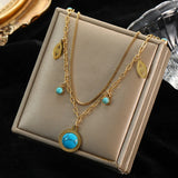 316L Stainless Steel Pearl Heart Pendant Necklace For Women Non-fading