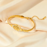 316L Stainless Steel Tree of Life Charm Bracelet For Women Girl