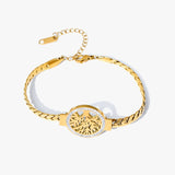 316L Stainless Steel Tree of Life Charm Bracelet For Women Girl