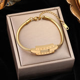 316L Stainless Steel Zircon Charm Bracelet Gift
