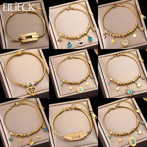 316L Stainless Steel Zircon Charm Bracelet Gift