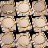 316L Stainless Steel Zircon Charm Bracelet Gift