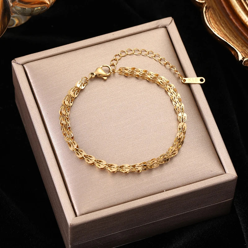 Vintage Zircon Charm Bracelet, Women's Bangle Jewelry