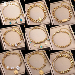 Vintage Zircon Charm Bracelet, Women's Bangle Jewelry