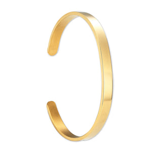 304 Stainless Steel Open Bracelet 6mm Glossy Personalized Jewelry