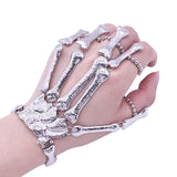 Gothic Skull Bracelet Flexible Metal Bracelet for Halloween Party