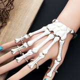 Gothic Skull Bracelet Flexible Metal Bracelet for Halloween Party