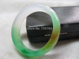 Chinese Green Jade Smooth Bangle Size 60-62mm
