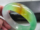 Chinese Green Jade Smooth Bangle Size 60-62mm