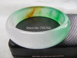 Chinese Green Jade Smooth Bangle Size 60-62mm