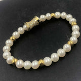 6-7mm Real Pearl Stretch Bangle Bracelet