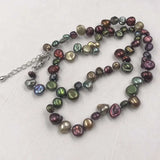 ELEISPL Multicolour Cultured Pearls Necklace Baroque Nugget Beads