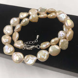 Pink Baroque Shape Cultured Pearl Necklace