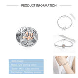 925 Silver LOVE is Forever Family Tree Charm for Bracelet DIY Jewelry