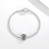 925 Sterling Silver Mom Heart Bead for Bracelet DIY Jewelry Making