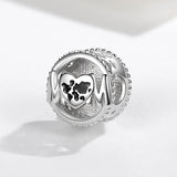 925 Sterling Silver Mom Heart Bead for Bracelet DIY Jewelry Making