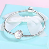 925 Silver Love Family Round Bead Photo Charm for Bracelet