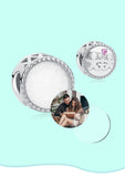 925 Silver Love Family Round Bead Photo Charm for Bracelet