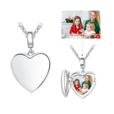 925 Sterling Silver Heart Pendant Charm Bead Necklace DIY Jewelry