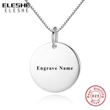 925 Silver Engrave Name Pendant Necklace Personalized Jewelry