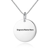 925 Silver Engrave Name Pendant Necklace Personalized Jewelry