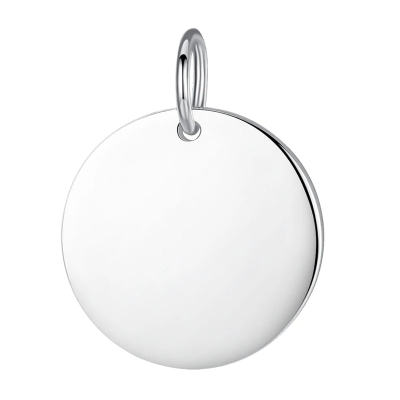 925 Silver Engrave Name Pendant Necklace Personalized Jewelry