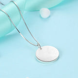 925 Silver Engrave Name Pendant Necklace Personalized Jewelry