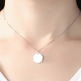 925 Silver Engrave Name Pendant Necklace Personalized Jewelry
