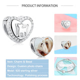 925 Sterling Silver Pet Dog Charm Bead for Bracelet DIY