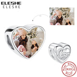 925 Silver Mom Love Heart Bead for Bracelet DIY Jewelry Making